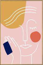 JUNIQE - Poster met kunststof lijst Rest -60x90 /Kleurrijk