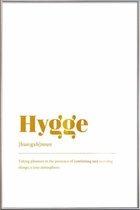 JUNIQE - Poster met kunststof lijst Hygge gouden -30x45 /Goud & Wit