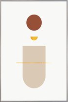 JUNIQE - Poster met kunststof lijst Horizon gouden -40x60 /Goud &
