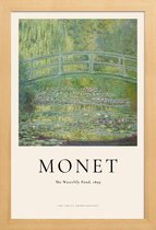 JUNIQE - Poster met houten lijst Monet - The Water-Lily Pond -13x18