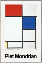 JUNIQE - Poster met kunststof lijst Mondrian - Composition II, with