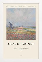 JUNIQE - Poster in houten lijst Monet - Tulip Fields near The Hague