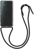 kwmobile telefoonhoesje compatibel met HTC U11 - Hoesje met koord - Back cover in transparant