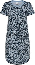 Jacqueline de Yong Jurk Jdyivy Life S/s Leo Dress Jrs 15227285 Faded Denim/black Leo Dames Maat - 40