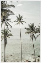 JUNIQE - Poster met kunststof lijst Tropical Dreams -13x18 /Blauw &