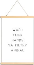 JUNIQE - Posterhanger Filthy -30x45 /Wit & Zwart