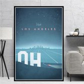 Los Angeles Minimalist Poster - 40x50cm Canvas - Multi-color