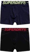 Superdry 2P boxers zwart & blauw - S