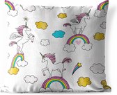 Coussins d'extérieur - Jardin - Illustration enfant motif licorne - 50x50 cm