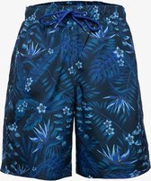 Osaga jongens zwemshort met bloemenprint - Blauw - Maat 140