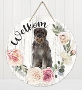 Welkom - Riesenschnauzer | Muurdecoratie - Bordje Hond