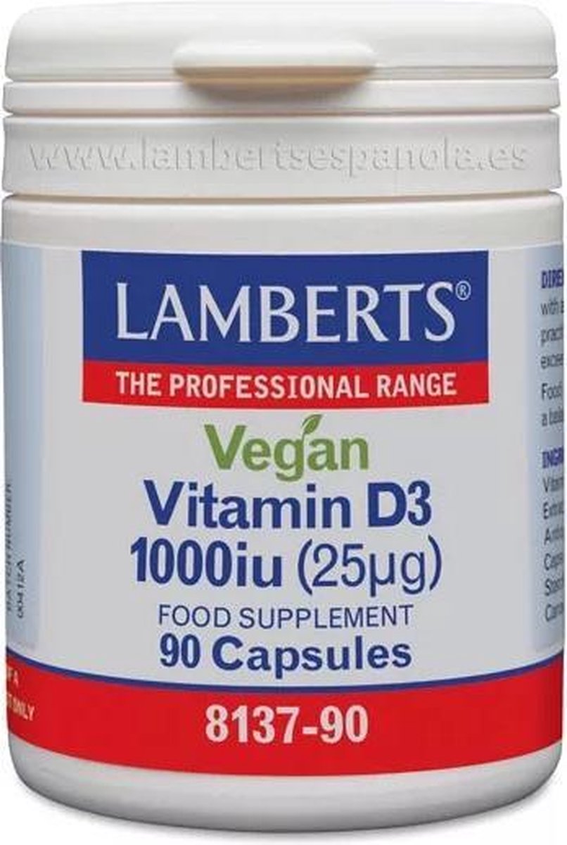 Lamberts Vitamine D3 1000 IE (25 mcg) Vegan 90 capsules