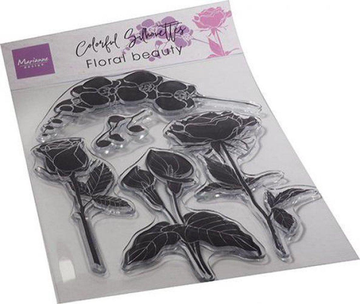 Marianne Design Clear Stempels - Colorful silhouette Floral beauty
