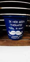 Emmer - Tekst - 5 liter - Ik heb geen therapie nodig - Blauw - Kado - Gift