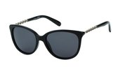 IZZLE Zonnebril Dames PZ20-062 - Polariserend - UV400 - Zwart met zilver montuur/Gekleurd glas