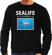 Dieren foto sweater Tijgerhaai - zwart - heren - sealife of the world - cadeau trui Haaien liefhebber S