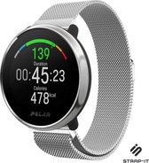 Milanees Smartwatch bandje - Geschikt voor  Polar Ignite Milanese band - zilver - Strap-it Horlogeband / Polsband / Armband