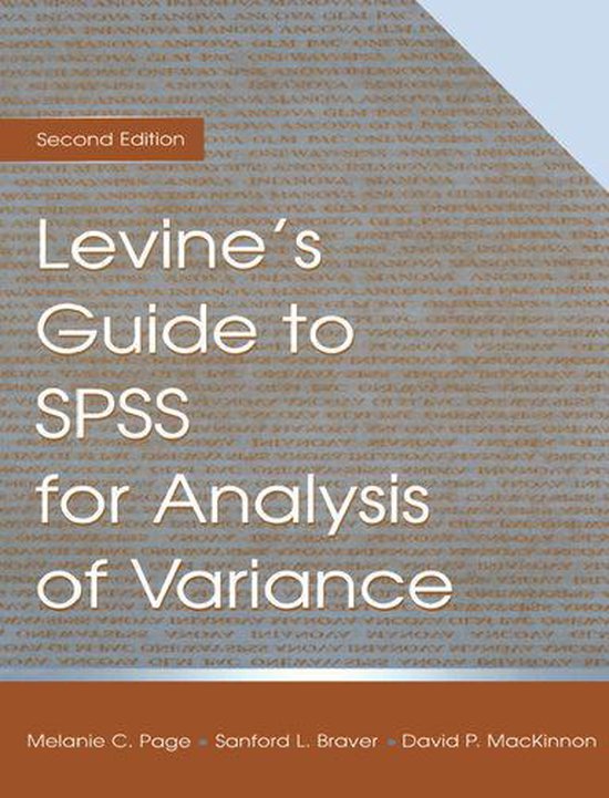 Levine's Guide to SPSS for Analysis of Variance - cover