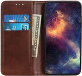 Samsung Galaxy A72 Hoesje Portemonnee Book Case Splitleer Coffee