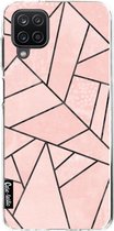 Casetastic Samsung Galaxy A12 (2021) Hoesje - Softcover Hoesje met Design - Rose Stone Print