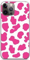 ShieldCase Holy Cow geschikt voor Apple iPhone 12 / 12 Pro - 6.1 inch hoesje - roze/wit