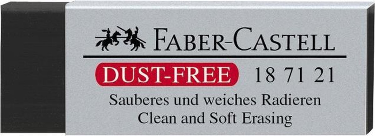 Faber-Castell 187121 vlakgum Kunststof Zwart 1 stuk(s)