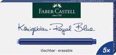 inktpatronen Faber-Castell doosje a 5 stuks extra lang blauw FC-185524