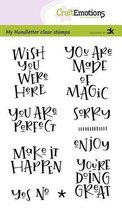 Clearstamps A6 handlettering - Wish you were here, Carla Kamphuis