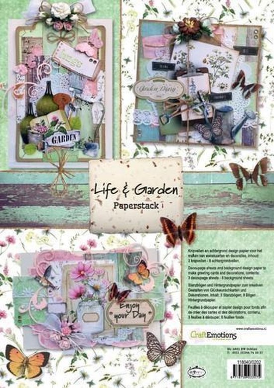 CraftEmotions Paper stack Life and Garden 11 vel A4 | bol.com