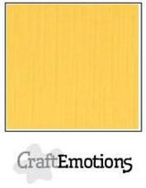 CraftEmotions linnenkarton 10 vel goudgeel LHC-22 A4 250gr