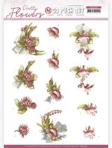 Red Flowers - Pretty Flowers 3D-Push-Out Sheet by Precious Marieke