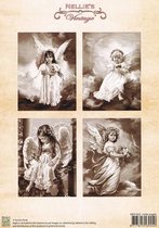 Decoupage sheets colour vintage little angels