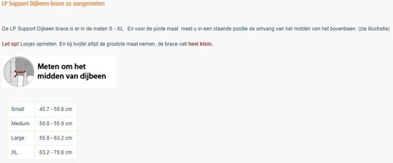 Illustratie van het meten van de middel van het dijbeen voor de brace.