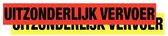 Uitzonderlijk vervoer fluorescerend geel sticker 1250 x 175 mm