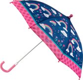 Stephen Joseph - Paraplu voor meisjes - Regenboog - Donkerblauw/roze - maat Onesize