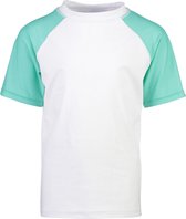 Snapper Rock -  UV Zwemshirt voor jongens - korte mouwen - Wit/Mint - maat 104-110cm