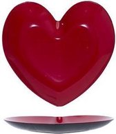 Bord - Glossy Rood Hart - 25x22xh2cm - Kunststof