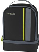 Neo Dual Compartm Lunchkit Zwart-limes