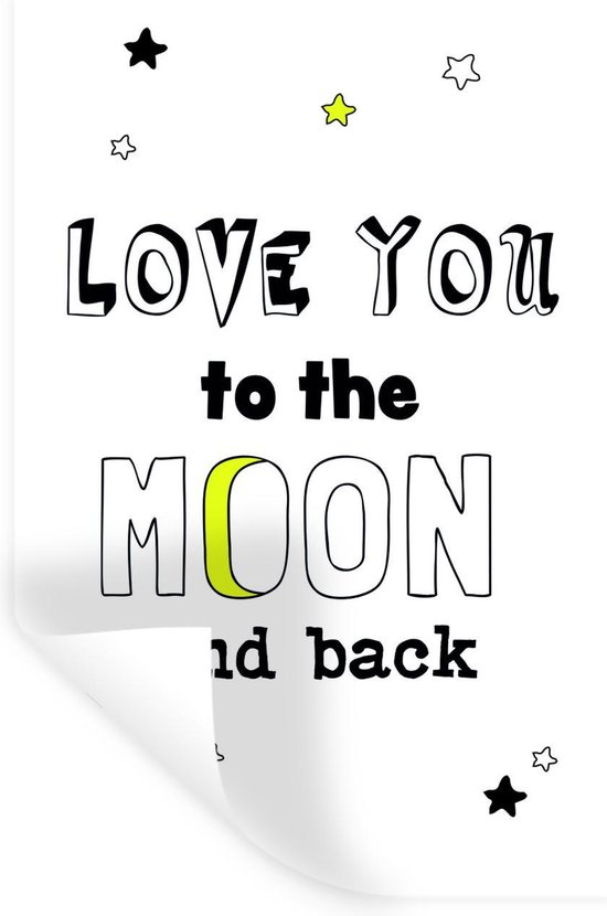 Sticker Muursticker Citations D Amour Cadeau Pour Partenaire Love You To The Moon Bol Com