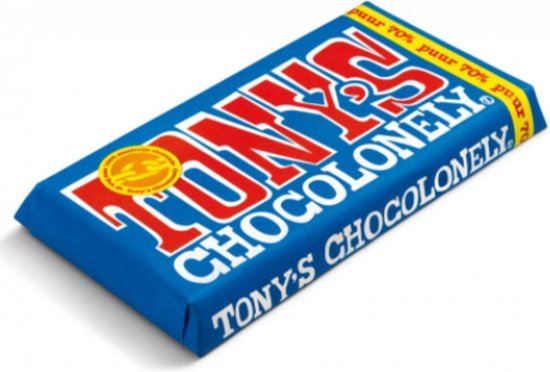 Tony's Chocolonely Chocolade Reep Puur - 180 gram - Vegan - Tony's Chocolonely