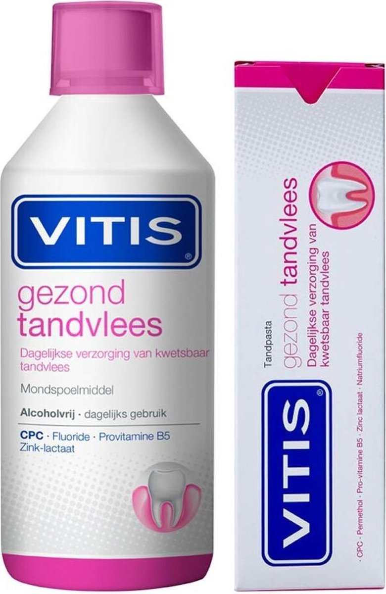 Vitis Gingival Tandpasta + Mondwater tandvlees) - Voordeelpakket | bol.com