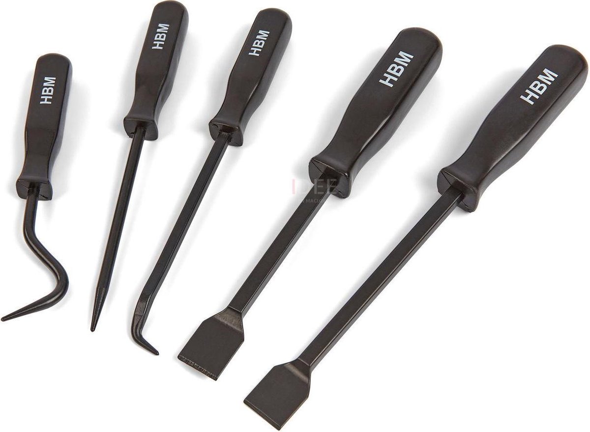 HBM 5-delige Profi Pakkingschraper, Haken- en Spatelset