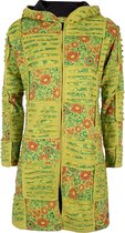 Dames Vest van Katoen met Polyester Fleece voering en vaste capuchon - SHAKALOHA - W Petunia Long Lined LimeCircle 3XL