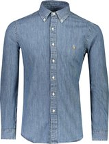 Polo Ralph Lauren Overhemd Blauw Getailleerd - Maat XS - Mannen - Never out of stock Collectie - Katoen