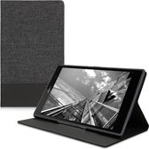 kwmobile hoes voor Sony Xperia Tablet Z3 Compact - Tablethoes met standaard in antraciet / zwart - Tablet flip cover - Ultra dun