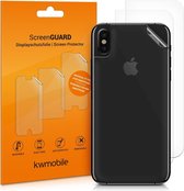 kwmobile 3x beschermfolie voor Apple iPhone X - Transparante bescherming voor achterkant smartphone