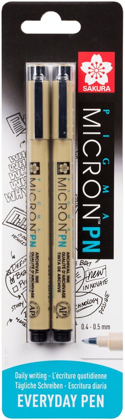 Sakura - Stylos Pigma micron PN Zwart - 2 pièces