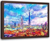 Foto in frame , Abstract Dubai ,100x70cm , Multikleur , wanddecoratie