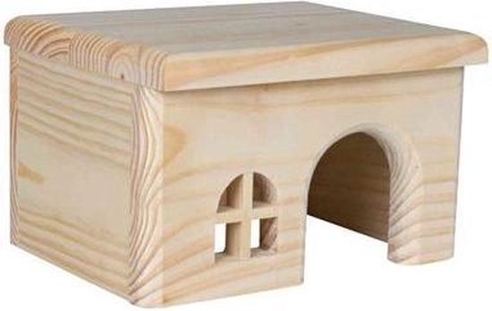Trixie huis hamster hout spijkervrij 15x15x11 cm - Trixie