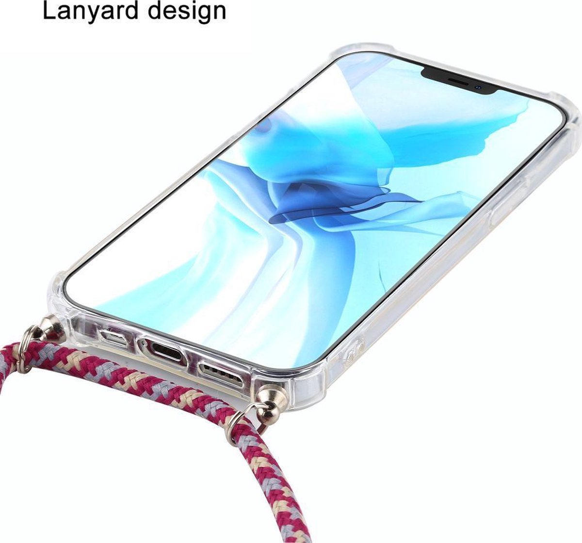 Mobigear Lanyard - Apple iPhone 14 Pro Max Coque avec cordon en